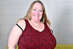 Big breasted mature BBW playing with her pussy